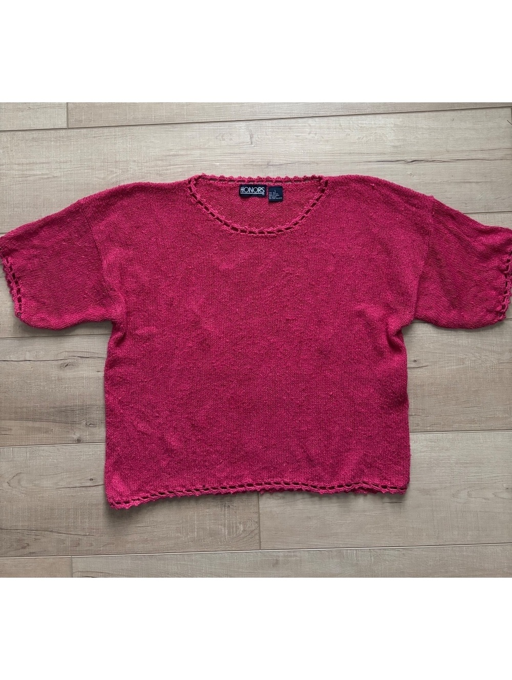 Honors Vintage Silk Blend Short Sleeve Sweater
